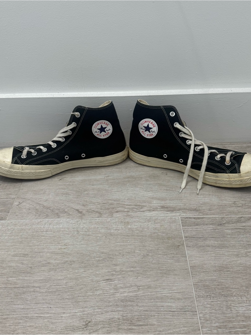 Commes Des GarconS PLAY Converse Unisex Chuck Taylor High Top Sneakers Black 12 - Picture 10 of 12